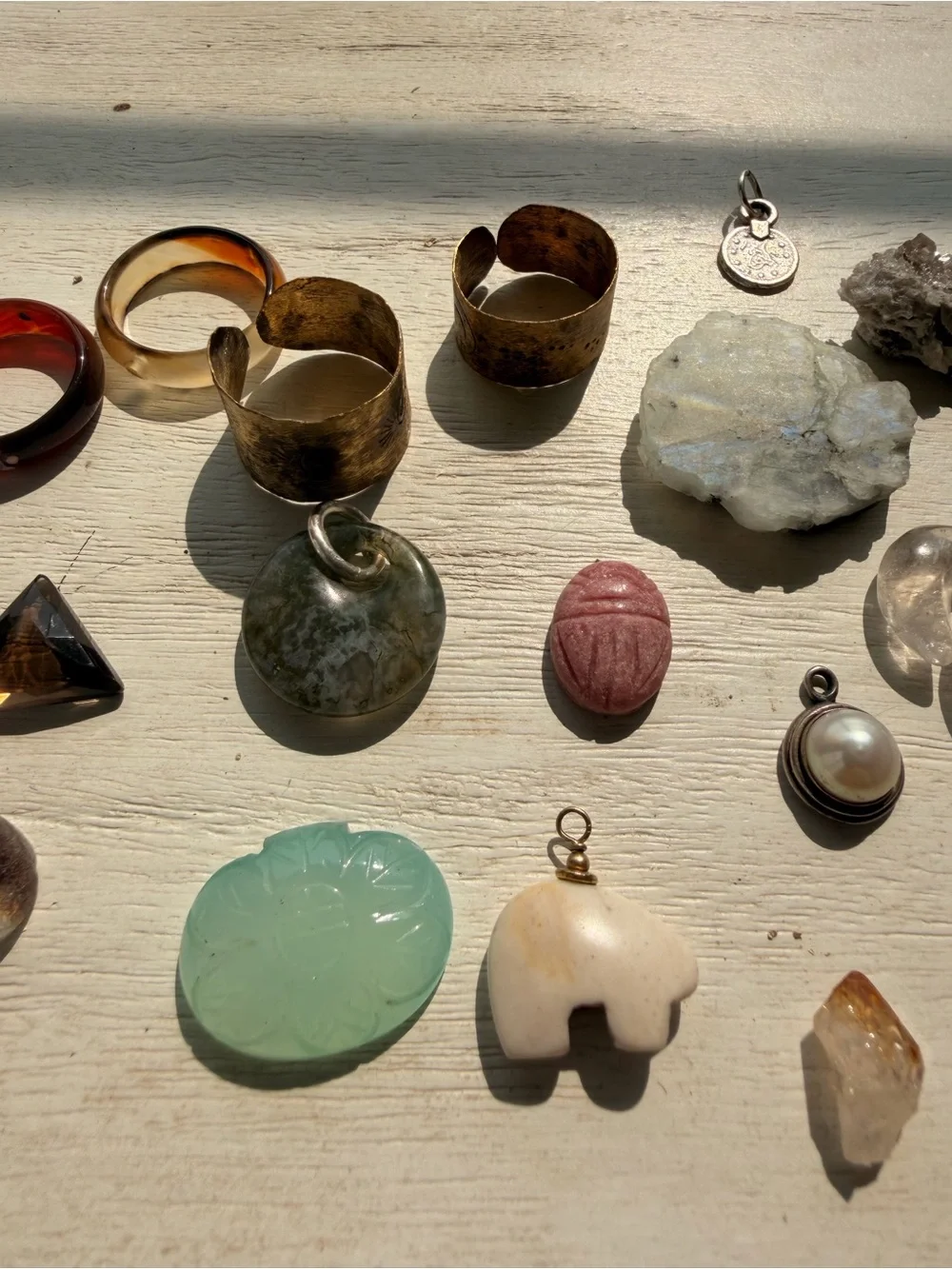 Vintage rainbow moonstone